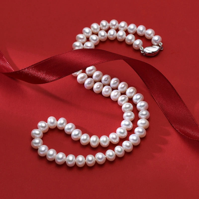 真珠淡水パール日常ファッション着用デザインネックレス冠婚葬祭フォーマル・現品限定直径約9-10mm4-5mm