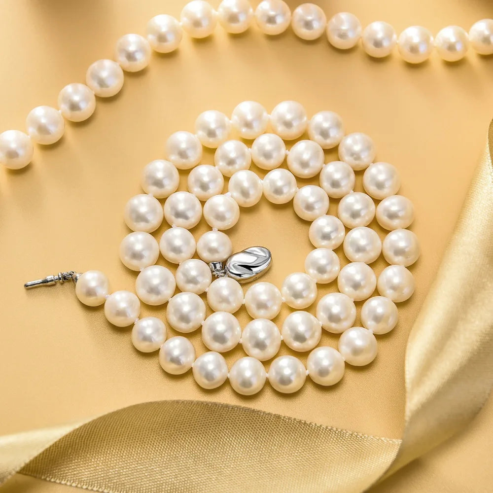 Celako 真珠 ネックレス セット 淡水 大珠 9-10mm 冠婚葬祭 成人式