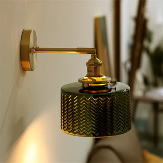 Celako™ Virida Wall Light | Copper Glass Bedroom Lighting