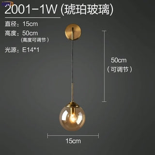 Celako™ Orbela Wall Light | Glass Bedside Lighting