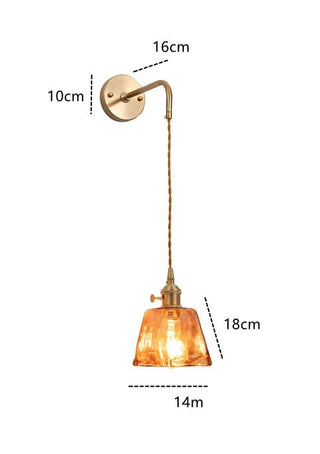 Celako™ Ambric Wall Light | Copper Bedroom Lighting