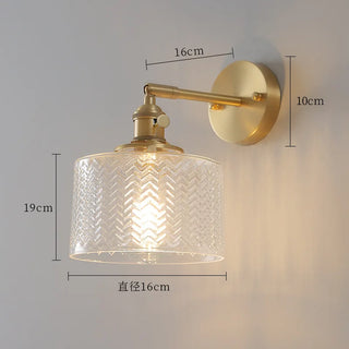 Celako™ Virida Wall Light | Copper Glass Bedroom Lighting