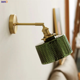 Celako™ Virida Wall Light | Copper Glass Bedroom Lighting