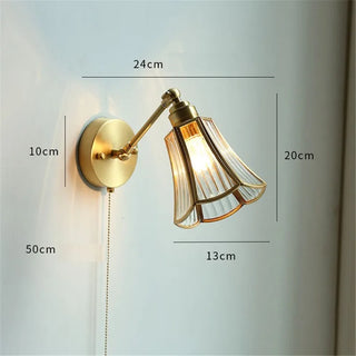 Celako™ Aureta Wall Light | Copper Bedroom Lighting