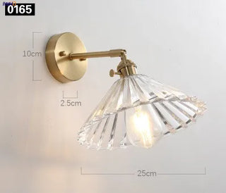 Celako™ Cuvare Wall Light | Copper Glass Bedroom