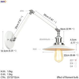 Celako™ Arclis Wall Light | Iron Bedroom Lighting