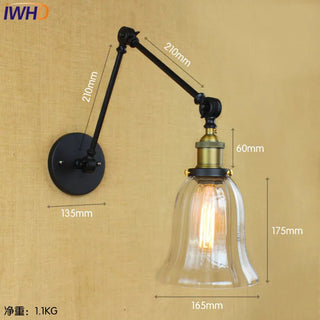 Celako™ Cantil Wall Light | Vintage Glass Bedroom Lighting