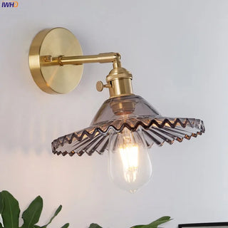 Celako™ Cuvare Wall Light | Copper Glass Bedroom