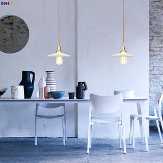 Celako™ Cuprine Pendant Light | Copper Glass Bedroom Lighting