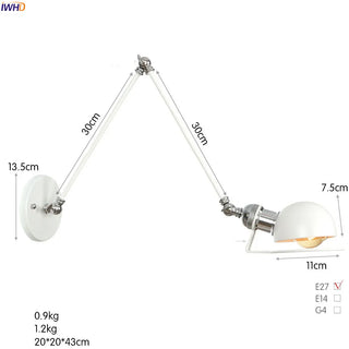 Celako™ Levera Wall Light | Iron Industrial Bedside Lighting