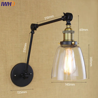 Celako™ Cantil Wall Light | Vintage Glass Bedroom Lighting