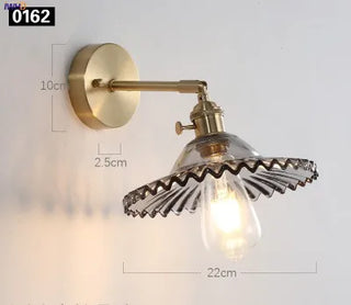 Celako™ Cuvare Wall Light | Copper Glass Bedroom