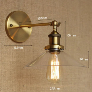 Celako™ Vetriona Wall Light | Vintage Glass Bedroom Lighting