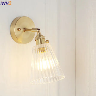 Celako™ Orbica Wall Light | Copper Glass Bedroom Lighting