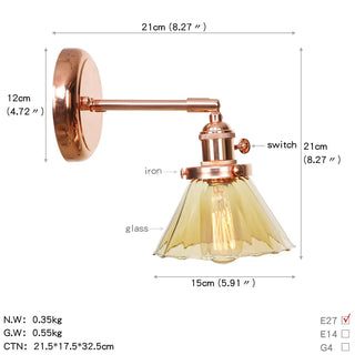 Celako™ Lunoro Wall Light | Glass Bedroom Lighting