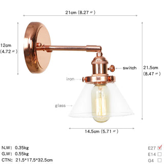 Celako™ Lunoro Wall Light | Glass Bedroom Lighting