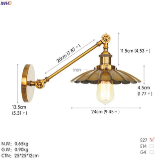 Celako™ Cadenza Wall Light | Industrial Bedroom Lighting