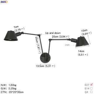 Celako™ Eloria Wall Light | Industrial Bedroom Lighting