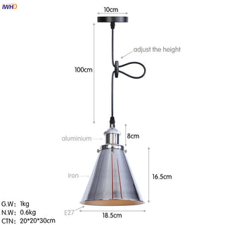 Celako™ Silvara Pendant Light | Polished Chrome Metal Dining Room Lighting