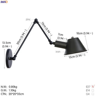 Celako™ Ferano Wall Light | Industrial Bedroom Lighting