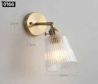 Celako™ Cuvare Wall Light | Copper Glass Bedroom
