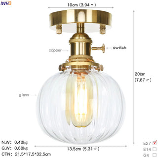 Celako™ Orbina Ceiling Light | Glass Hallway Lighting