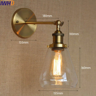 Celako™ Vetriona Wall Light | Vintage Glass Bedroom Lighting