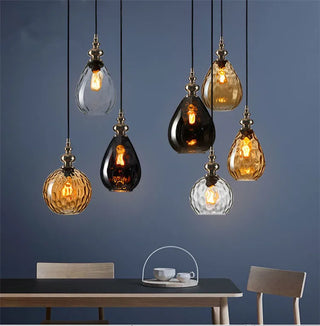 Celako™ Lunora Pendant Light | Glass Dining Room Lighting