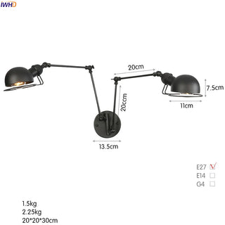 Celako™ Eloria Wall Light | Industrial Bedroom Lighting