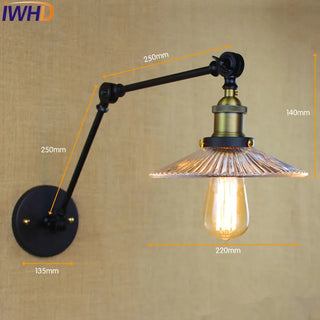 Celako™ Cantil Wall Light | Vintage Glass Bedroom Lighting