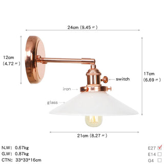 Celako™ Lunoro Wall Light | Glass Bedroom Lighting