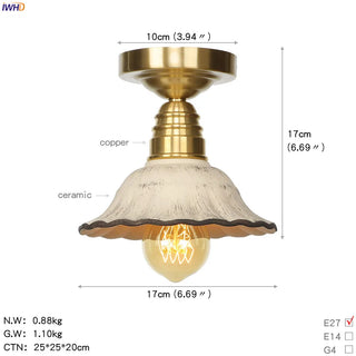 Celako™ Cuprial Ceiling Light | Copper Living Room Lighting