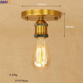 Copper Edison LED ceiling Light Fixtures Loft Style Industrial Vintage Ceiling Lamp Lights Plafonnier Luminaira Lampara Techo
