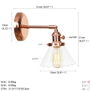 Celako™ Lunoro Wall Light | Glass Bedroom Lighting