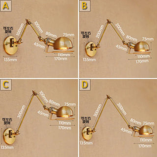 Celako™ Cantila Wall Light | Vintage Iron Bedroom Lighting
