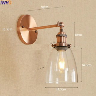 Celako™ Arculo Wall Light | Antique Brass Loft Retro Industrial Bedroom Lighting