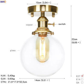 Celako™ Orbina Ceiling Light | Glass Hallway Lighting