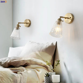 Celako™ Cuvare Wall Light | Copper Glass Bedroom