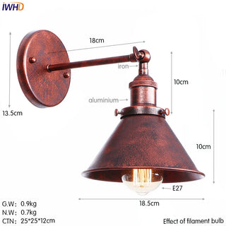 Celako™ Auriron Wall Light | Industrial Iron Bedroom Lighting