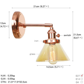 Celako™ Lunoro Wall Light | Glass Bedroom Lighting