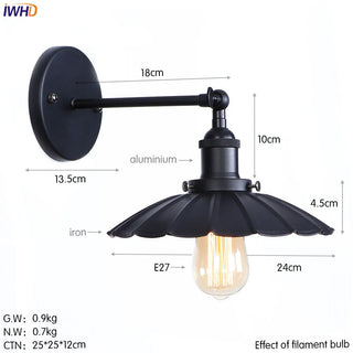 Celako™ Auriron Wall Light | Industrial Iron Bedroom Lighting