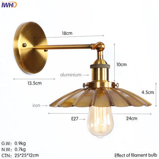 Celako™ Auriron Wall Light | Industrial Iron Bedroom Lighting
