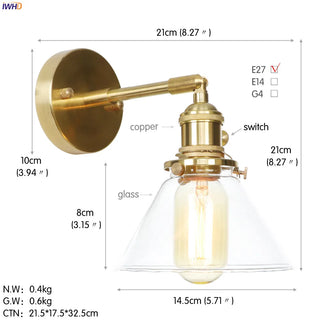 Celako™ Aurius Wall Light | Copper Bedroom Lighting