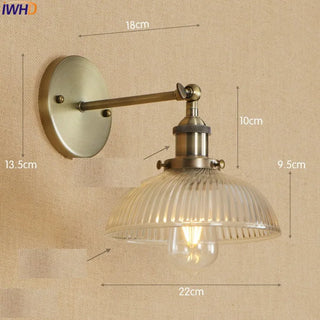 Celako™ Arculo Wall Light | Antique Brass Loft Retro Industrial Bedroom Lighting