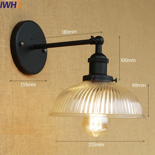 Celako™ Arculo Wall Light | Antique Brass Loft Retro Industrial Bedroom Lighting