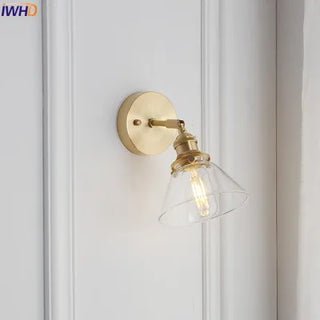 Celako™ Orbica Wall Light | Copper Glass Bedroom Lighting
