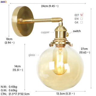Celako™ Aurius Wall Light | Copper Bedroom Lighting