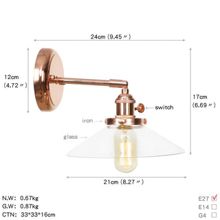 Celako™ Lunoro Wall Light | Glass Bedroom Lighting