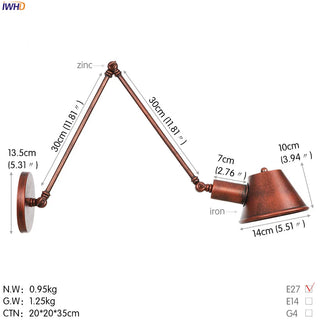 Celako™ Cavora Wall Light | Iron Bedroom Lighting