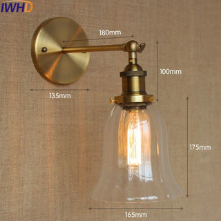 Celako™ Vetriona Wall Light | Vintage Glass Bedroom Lighting